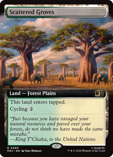Scattered Groves (Extended Art) | Marvel Super Heroes Commander、Magic: The Gathering、kayou