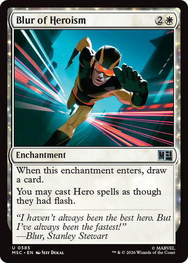 Blur of Heroism (Foil) | Marvel Super Heroes Commander、Magic: The Gathering、kayou