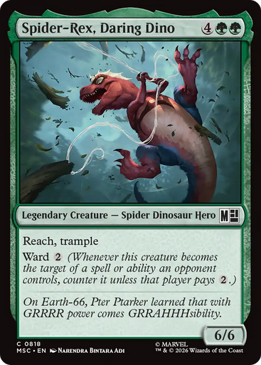 Spider-Rex, Daring Dino (Foil) | Marvel Super Heroes Commander、Magic: The Gathering、kayou