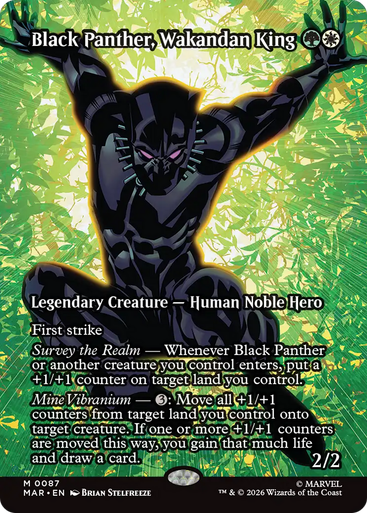 Black Panther, Wakandan King (Borderless Source Material) | Marvel Universe、Magic: The Gathering、kayou