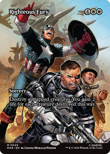 Righteous Fury (Borderless Source Material Foil) | Marvel Universe、Magic: The Gathering、kayou