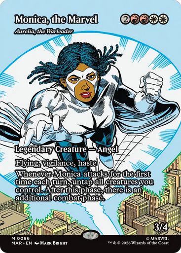 Aurelia, the Warleader Monica, the Marvel (Borderless Source Material Foil) | Marvel Universe、Magic: The Gathering、kayou