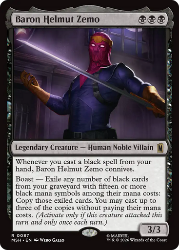 Baron Helmut Zemo (Foil) | Marvel Super Heroes、Magic: The Gathering、kayou