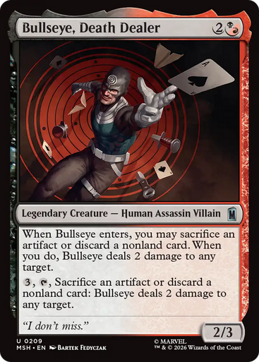 Bullseye, Death Dealer (Foil) | Marvel Super Heroes、Magic: The Gathering、kayou