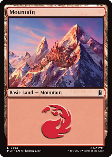 Mountain (#293) (Foil) | Marvel Super Heroes、Magic: The Gathering、kayou