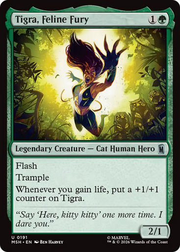 Tigra, Feline Fury (Foil) | Marvel Super Heroes、Magic: The Gathering、kayou