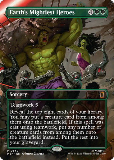 Earth's Mightiest Heroes (Borderless Scene Foil) | Marvel Super Heroes、Magic: The Gathering、kayou