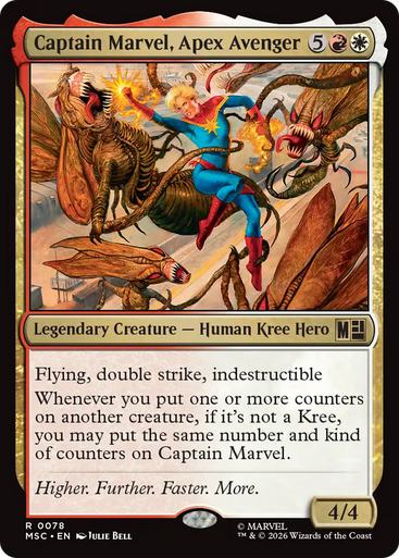Captain Marvel, Apex Avenger (Foil) | Marvel Super Heroes Commander、Magic: The Gathering、kayou