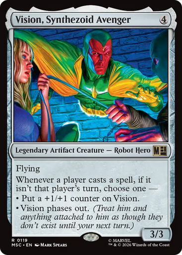 Vision, Synthezoid Avenger (Surge Foil) | Marvel Super Heroes Commander、Magic: The Gathering、kayou