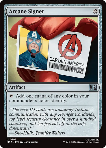 Arcane Signet (#191) (Surge Foil) | Marvel Super Heroes Commander、Magic: The Gathering、kayou
