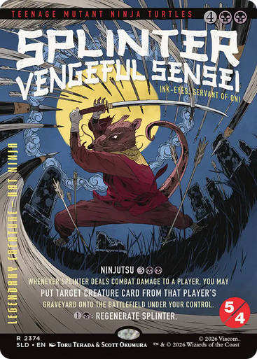 Ink-Eyes, Servant of Oni Splinter, Vengeful Sensei (Secret Lair - Teenage Mutant Ninja Turtles: The Last Ronin) | Secret Lair Drops、Magic: The Gathering、kayou