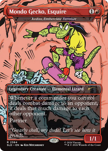 Kediss, Emberclaw Familiar Mondo Gecko, Esquire (Foil) (Secret Lair - Teenage Mutant Ninja Turtles: The Mighty Mutanimals) | Secret Lair Drops、Magic: The Gathering、kayou