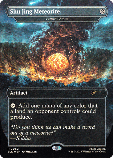 Fellwar Stone Shu Jing Meteorite (Rainbow Foil) (Secret Lair - Avatar: The Last Airbender: Bonus Cards) | Secret Lair Drops、Magic: The Gathering、kayou