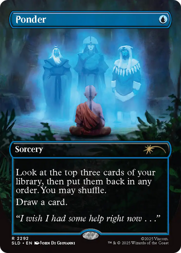 Ponder (Secret Lair - Avatar: The Last Airbender: A Lot to Learn) | Secret Lair Drops、Magic: The Gathering、kayou