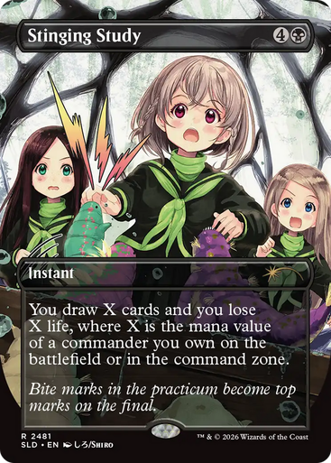 Stinging Study (Foil) (Secret Lair - Mahō Gakuin Seishun Hakusho) | Secret Lair Drops、Magic: The Gathering、kayou