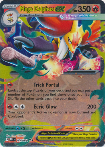 ME Pitch Black 008/084 Mega Delphox ex (Half Art)、Pokemon、kayou