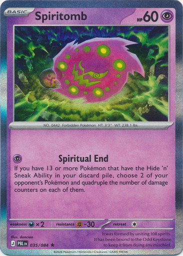 ME Pitch Black 035/084 Spiritomb (Holo)、Pokemon、kayou