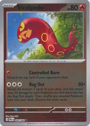 ME Pitch Black 009/084 Sizzlipede (Reverse Holo)、Pokemon、kayou