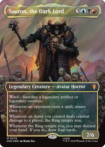Sauron, the Dark Lord (Borderless Art Surge Foil) | The Hobbit Commander、Magic: The Gathering、kayou