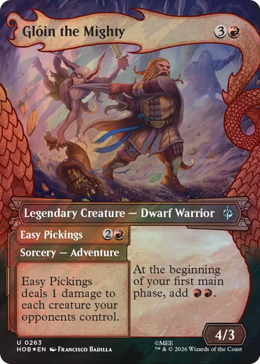 Glóin the Mighty // Easy Pickings (Dragon Hoard Frame Surge Foil) | The Hobbit、Magic: The Gathering、kayou