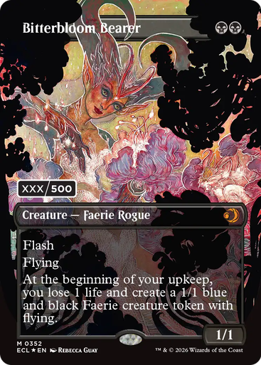 Bitterbloom Bearer (Borderless Foil) - Serialized 271/500 | Lorwyn Eclipsed、Magic: The Gathering、kayou