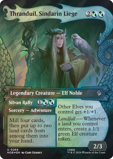 Thranduil, Sindarin Liege // Silvan Rally (Dragon Hoard Frame Surge Foil) | The Hobbit、Magic: The Gathering、kayou