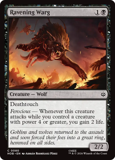 Ravening Warg (Foil) | The Hobbit、Magic: The Gathering、kayou