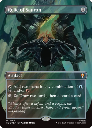 Relic of Sauron (Borderless Art Surge Foil) | The Hobbit Commander、Magic: The Gathering、kayou