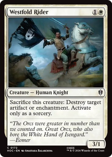 Westfold Rider | The Hobbit Commander、Magic: The Gathering、kayou