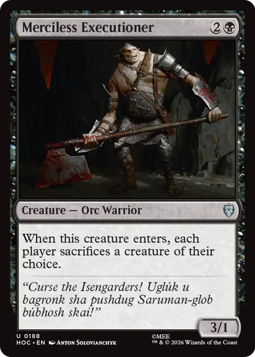 Merciless Executioner | The Hobbit Commander、Magic: The Gathering、kayou