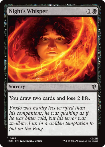Night's Whisper | The Hobbit Commander、Magic: The Gathering、kayou