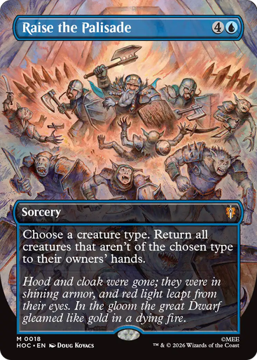 Raise the Palisade (Borderless Art Foil) | The Hobbit Commander、Magic: The Gathering、kayou