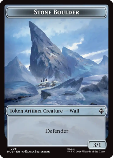 The Hobbit - Stone Boulder Token (Foil) | The Hobbit、Magic: The Gathering、kayou