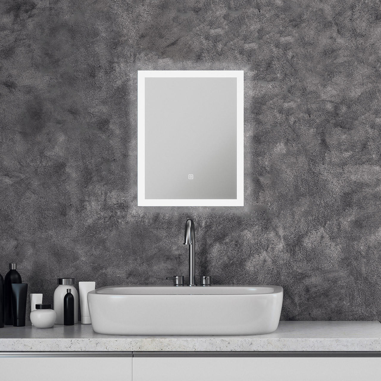 NxtGen Alaska LED 390x500mm Illuminated Bathroom Mirror Shaver Socket and Demist Lightbulbs Direct