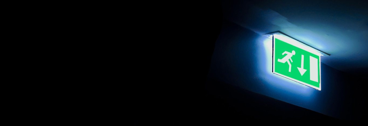 Fluorescent Emergency Exit G5 Signs