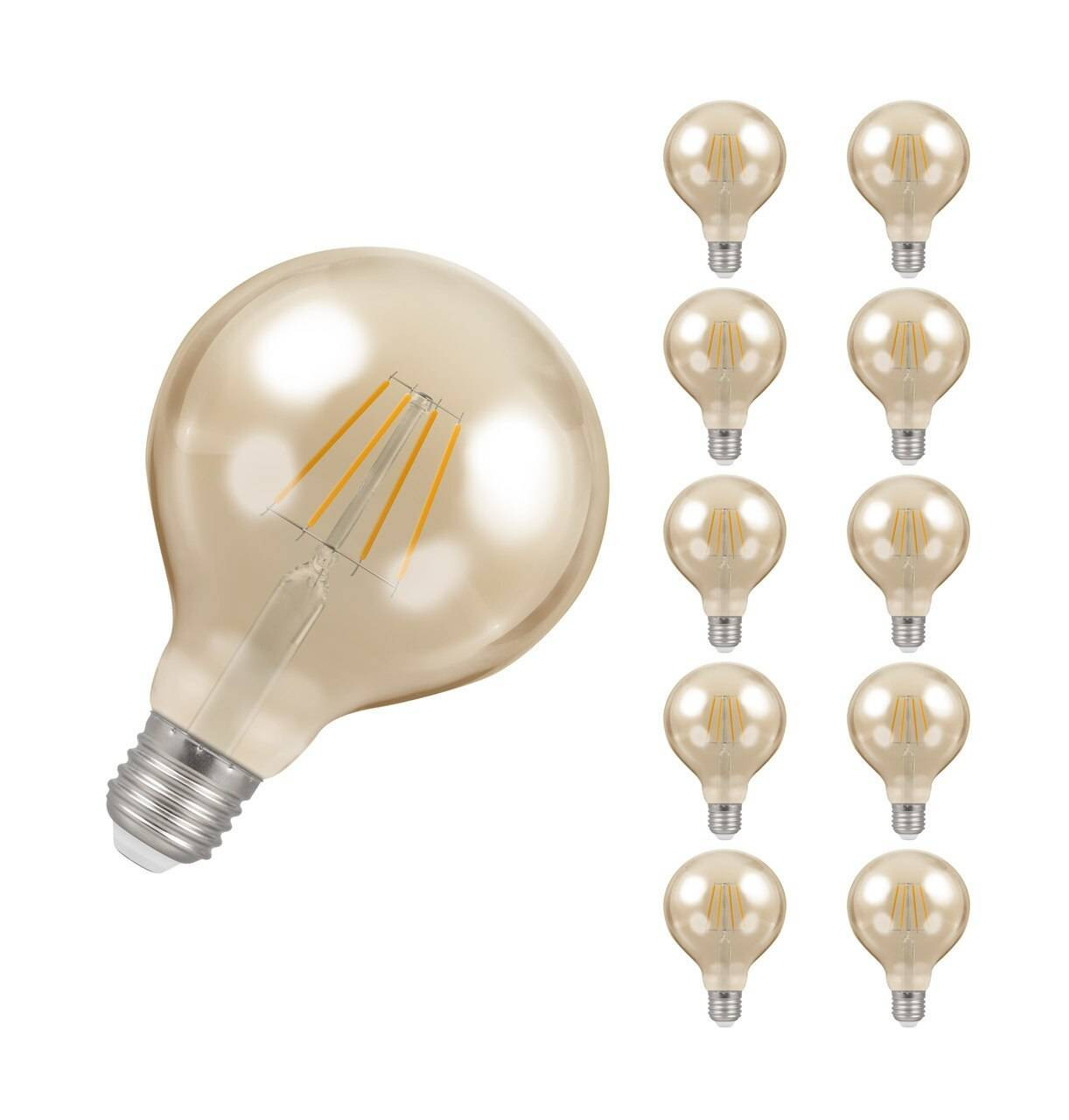 Ampoule LED globe à filament Calex 12,5 cm E27 4W 470 Lm dimmable, ampoules-led