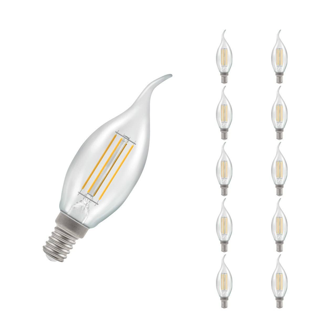 angivet Let at læse Premier Crompton LED Bent Tip Candle 5W E14 Dim 10-Pack 2700K 40W Eqv | Lightbulbs  Direct
