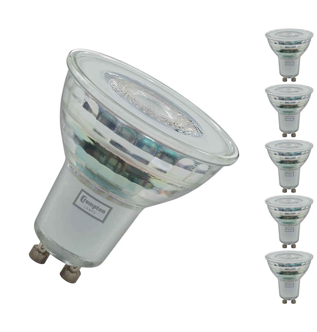 Crompton Lamps LED GU10 Bulbs 4.5W (3 Pack) Cool White 35° (50W Eqv)