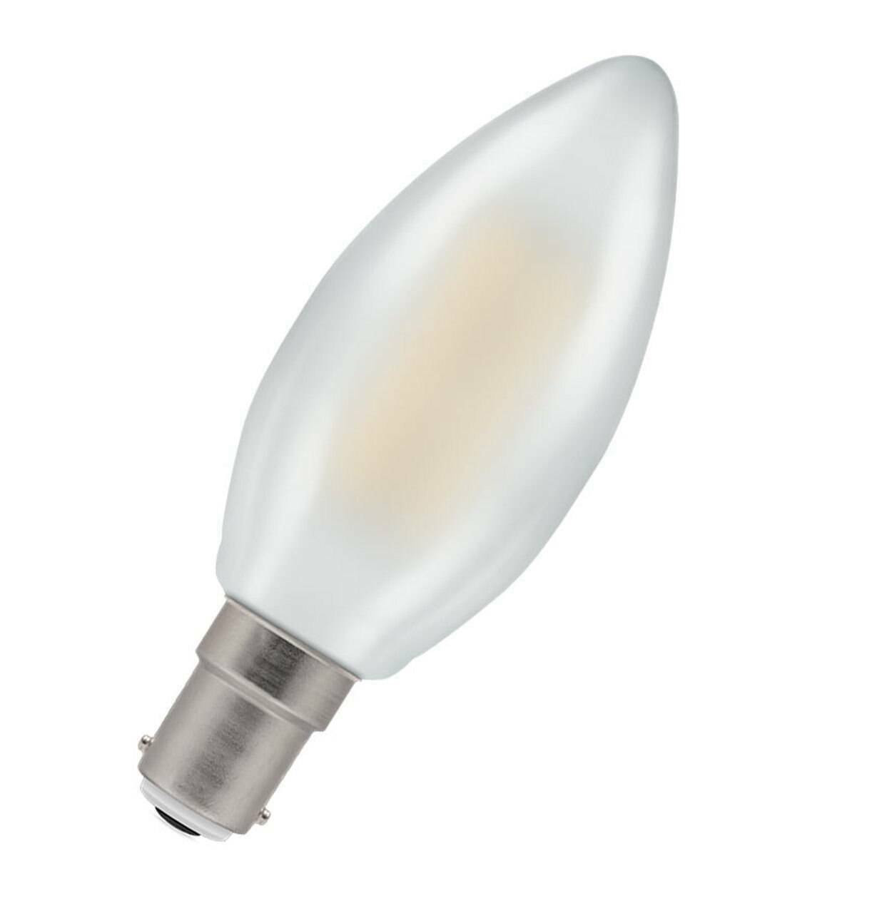 Crompton LED Eqv Direct | 5W Lightbulbs 2700K Dim 40W Candle Pearl B15 5-Pack