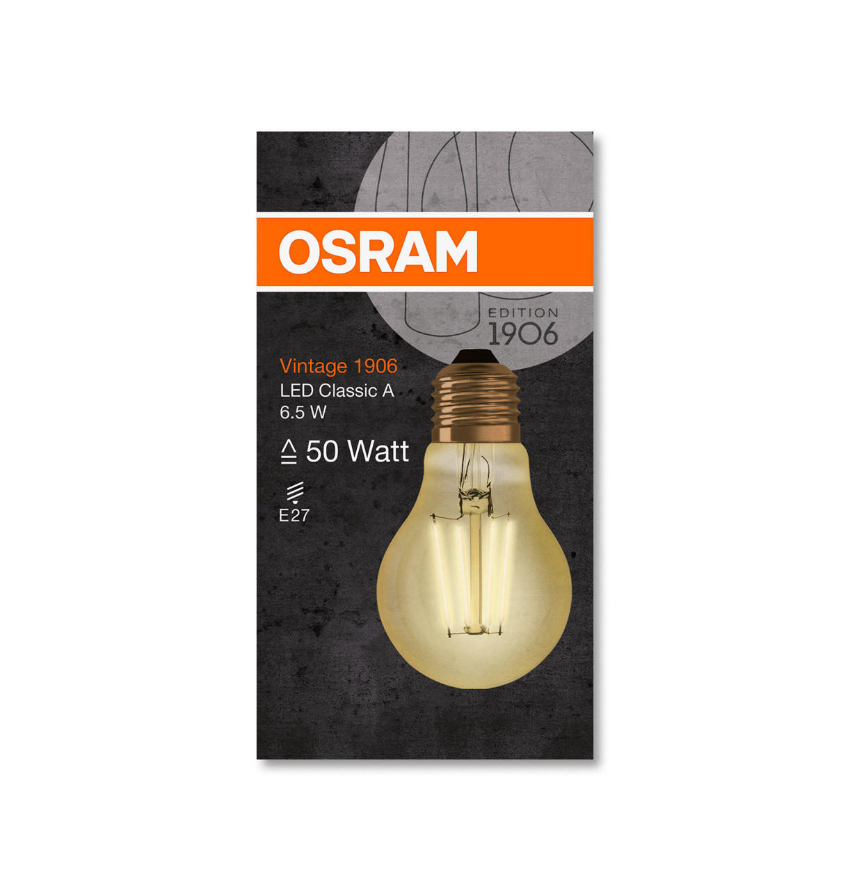 OSRAM LED Lampe Energieeffizienzklasse A Filament Classic Klar, 2.5W/3