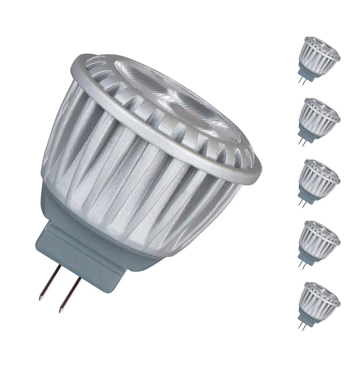 Crompton Lamps LED MR11 Bulbs 4W GU4 12V (5 Pack) Warm White 36° Clear (35W Eqv) | Lightbulbs