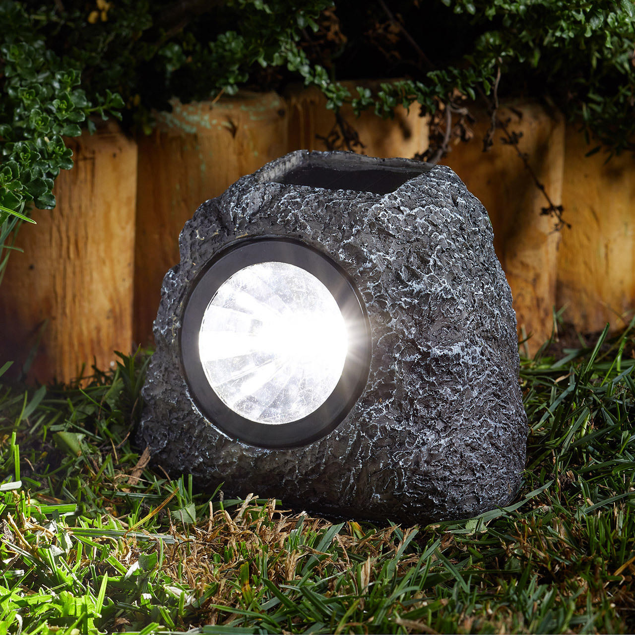 rock solar lights for garden