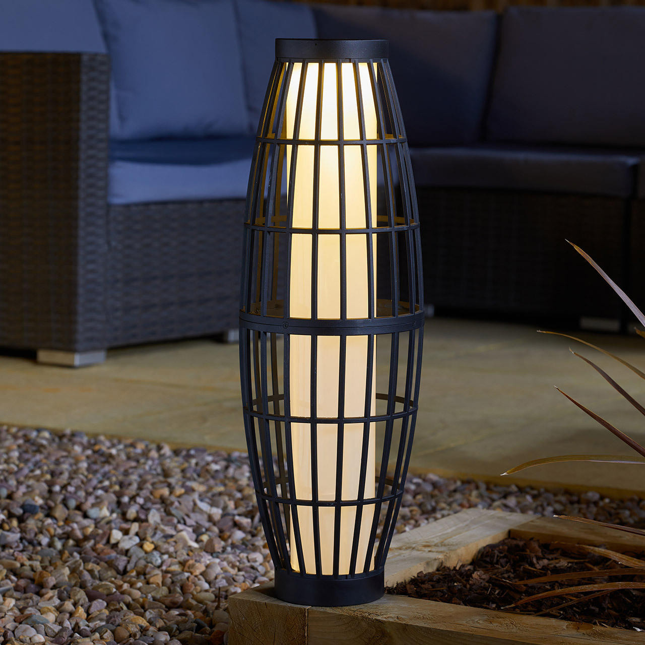 roma rattan solar floor lamp