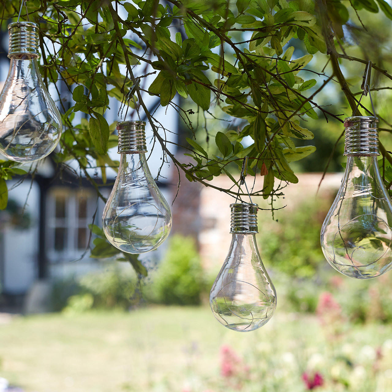 Solar powered clearance outdoor bulb lights