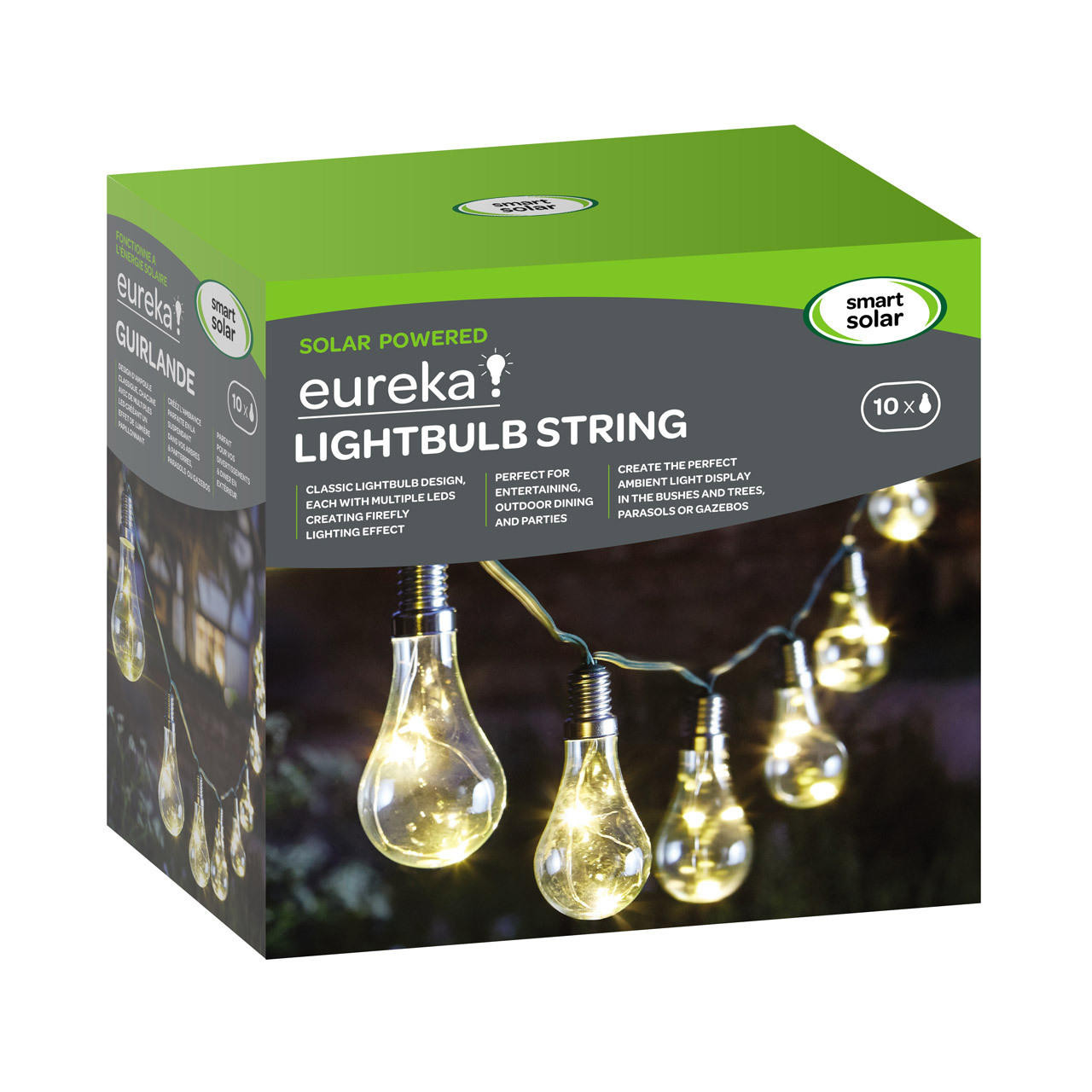 Eureka - Pack de 6 ampoules solaires à suspendre - Smart Solar.