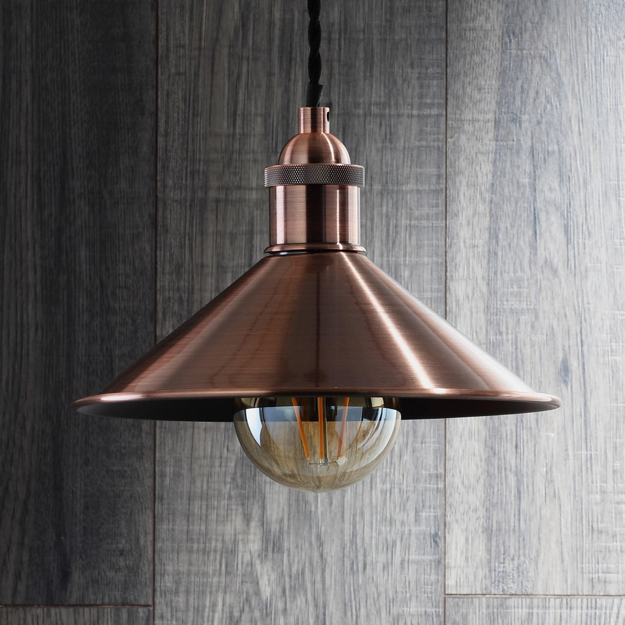 Rigel Copper Inlight 236mm Diner Lamp Shade Antique Copper | Lightbulbs Direct