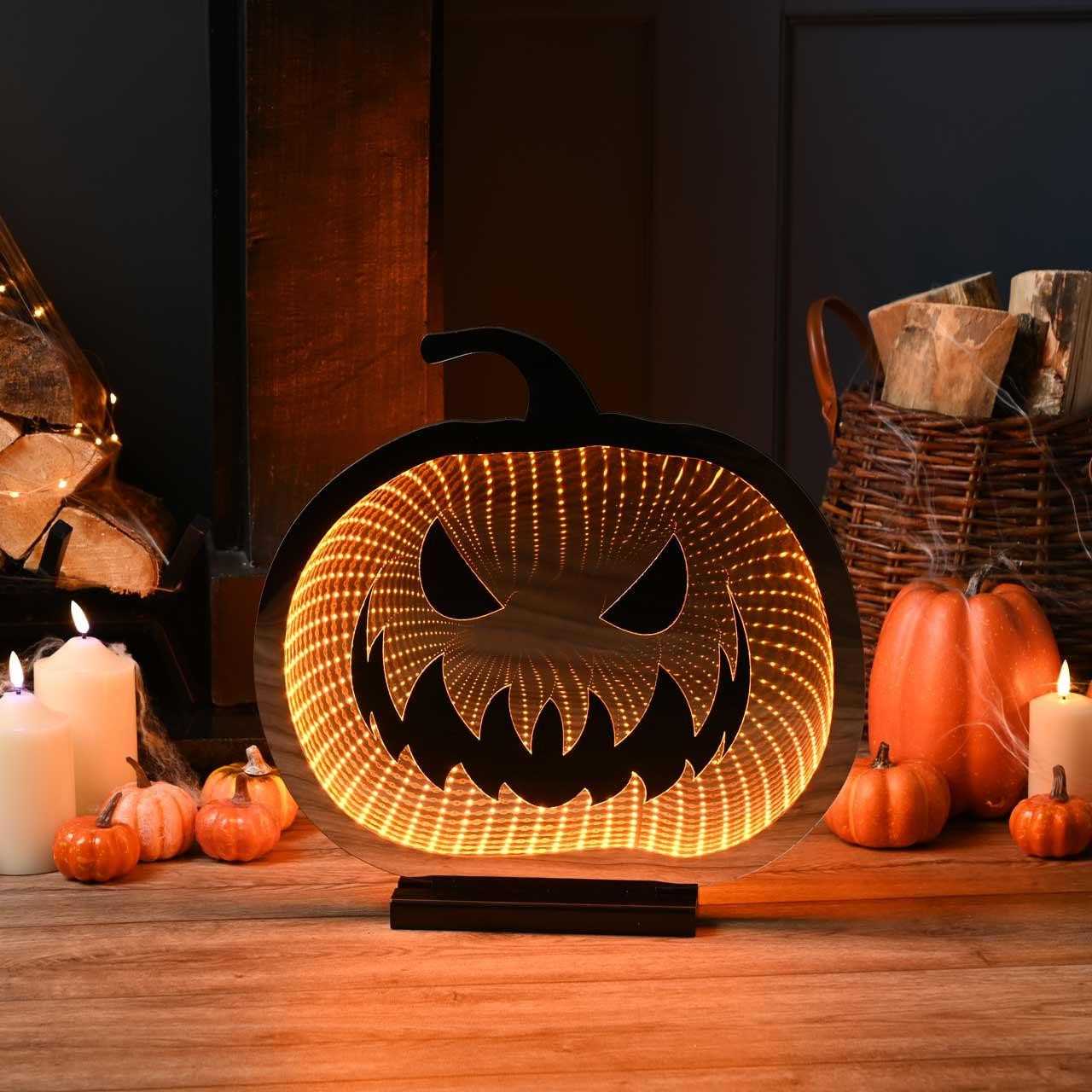Festive 40cm Halloween Pumpkin Infinity Light | Lightbulbs Direct