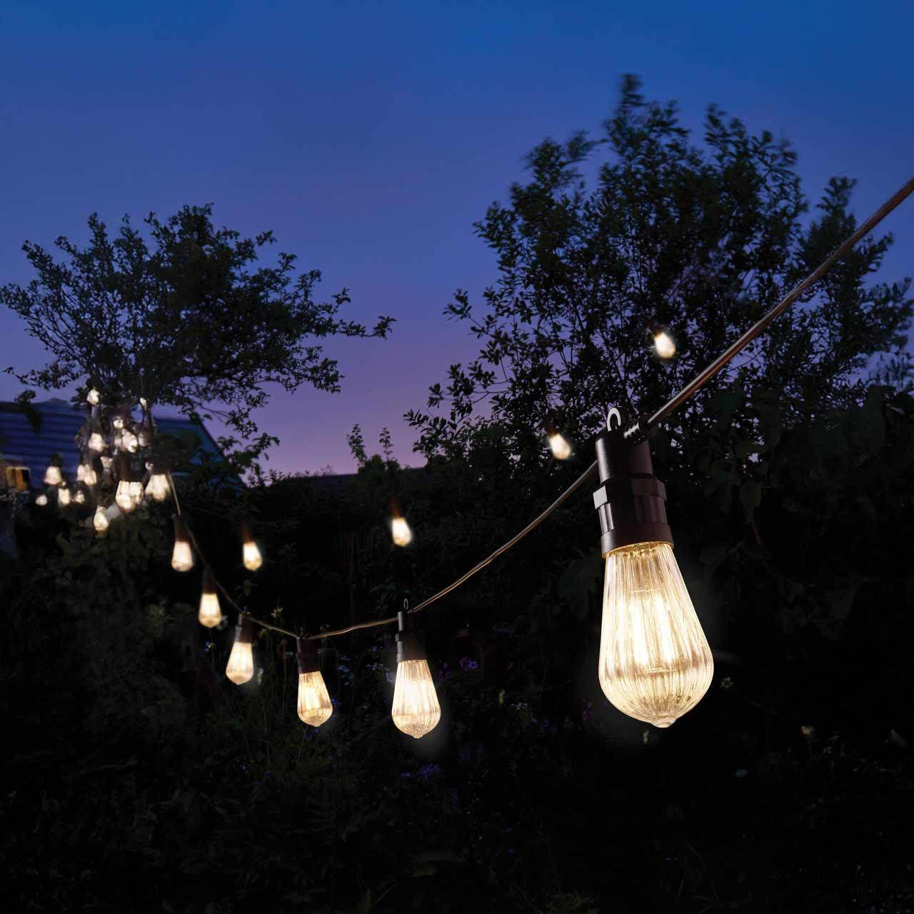 Eureka Lighting Fluted LED Festoon Light (Set of 20 Lights) - Warm ...