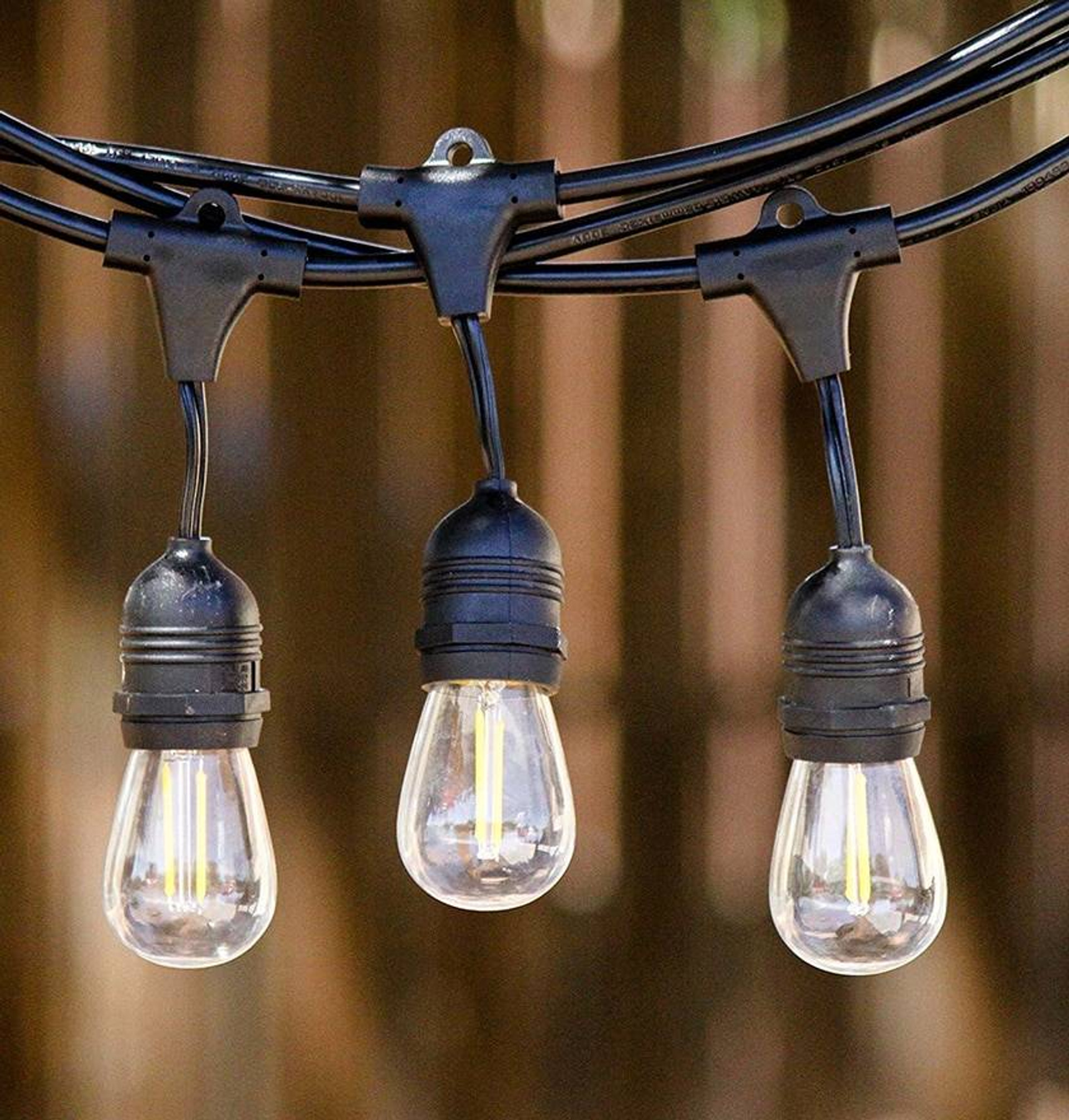 Premium 5m Connectible Outdoor Festoon Light Black | Lightbulbs Direct