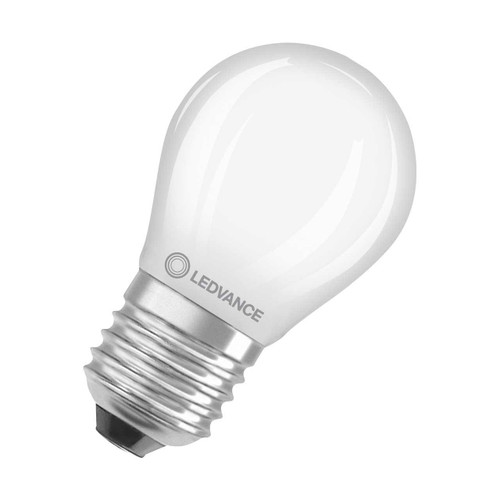 Osram LED Classic P Golfball Light Bulb E27 3.4W Dim Warm White 2700K Round Screw Frosted Opal